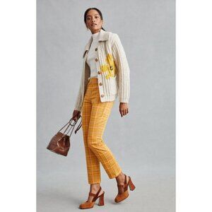 💕ANTHROPOLOGIE💕 Sanctuary Carnaby Plaid Pants ~ Yellow Plaid Print Small NWOT